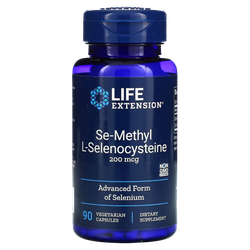 Life Extension Se-Methyl L-Selenocysteine 200mcg 90 vcaps, Селен, Селеноцистеин