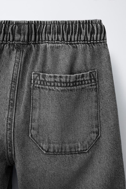 ZARA ДЖИНСОВЫЕ ШОРТЫ LOOSE FIT, МЯГКИЙ СЕРЫЙ