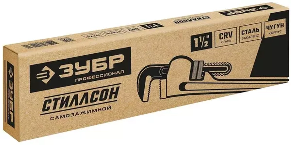 Трубный разводной ключ ЗУБР Стиллсон, 1.5" 27339-1_z02