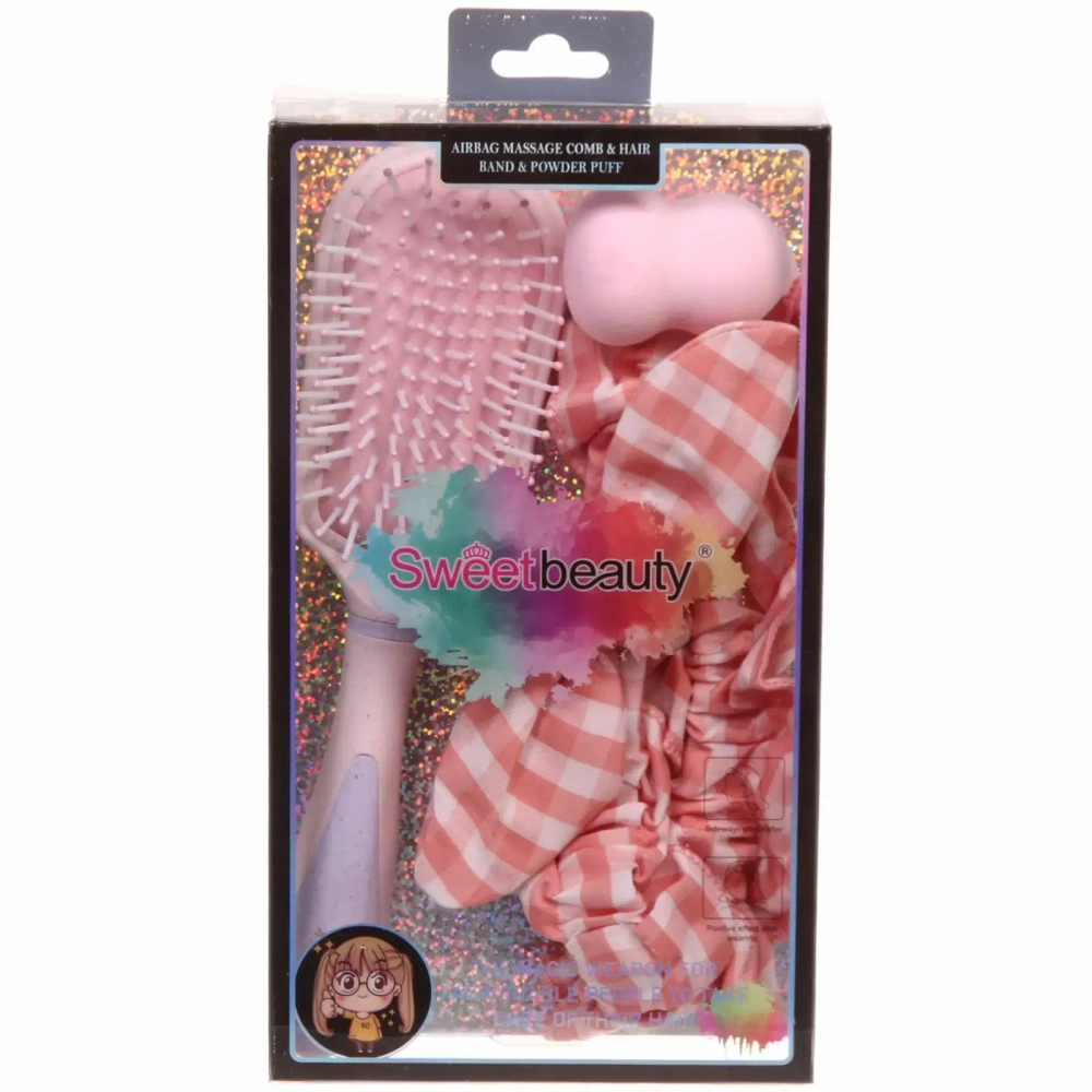 Набор косметический с повязкой и спонжем»Beauty Home», цвет микс, 13,5*25*4см