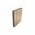 Цилиндр навивной гидрофобизированный из минеральной ваты на основе горных пород базальтовой группы кашированный неармированной алюминиевой фольгой RWL 80 Кф1, РОКВУЛ