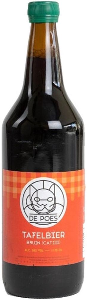 Пиво Де Пус Тафельбир Брюн / De Poes Tafelbier Bruin 0.75 - стекло