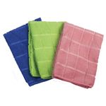 Салфетки из микофибры универсальные 40х40 см,комплект 6 шт.,ассорти, 220 г/м2, ЛЮБАША, 603951