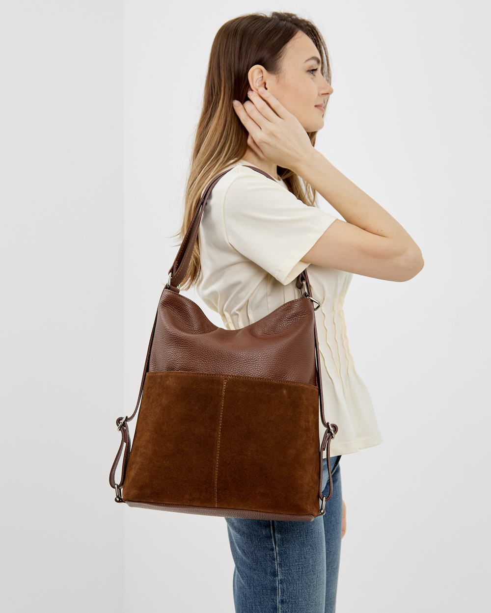 Сумка-рюкзак 578 15 рыжий