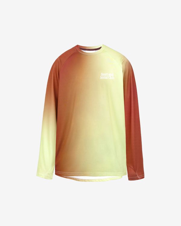 Лонгслив "C" Running медный+желтый неон - фото 1