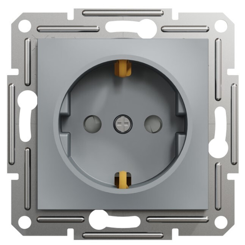 РОЗЕТКА С/У 1-ГНЕЗДО С/З 16A С/З/Ш ВИНТ КЛЕММЫ МЕХ СТАЛЬ ASFORA /SCHNEIDER/