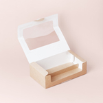 Коробка для макаронс в 2 ряда 190*110*55 мм (крафт)