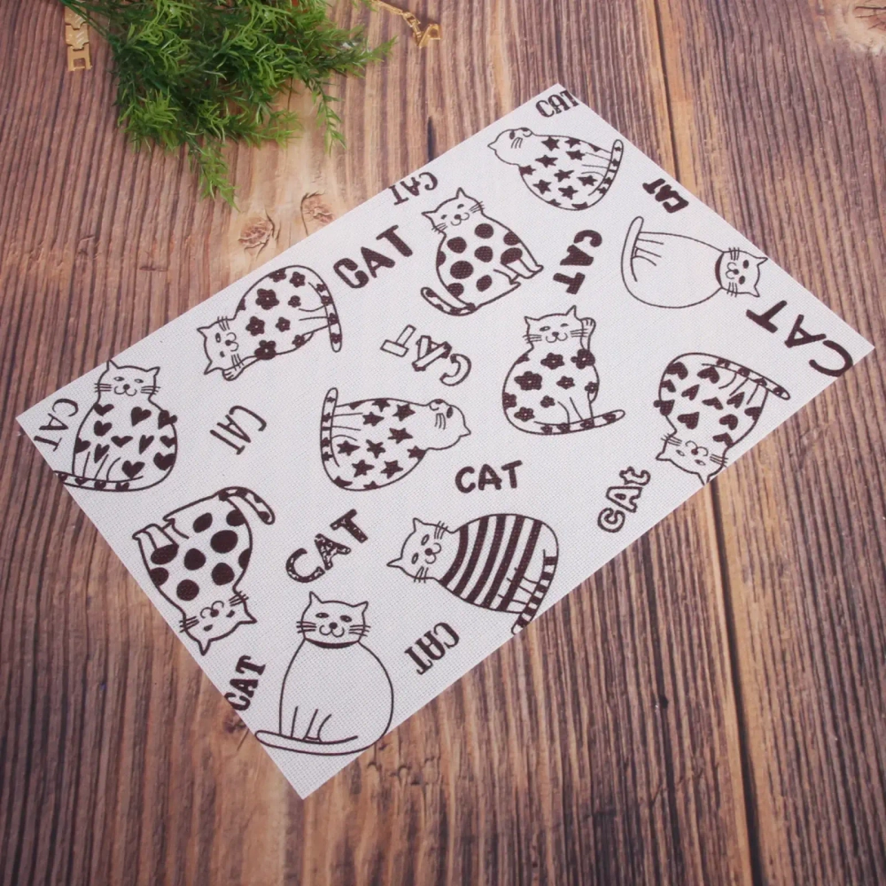 Салфетка на стол 45*30см плетеная «Кошечки»