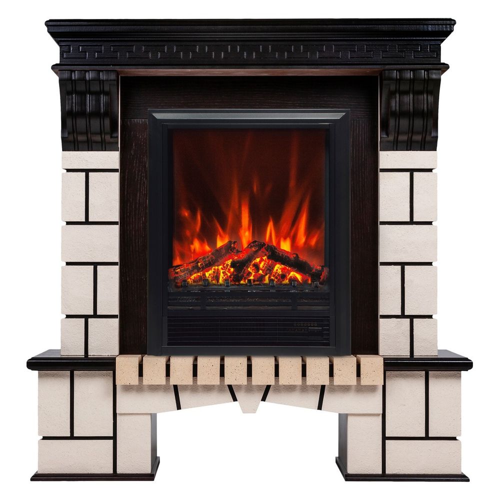 Электрокамин RealFlame Stone STD AO античный дуб с очагом Eugene