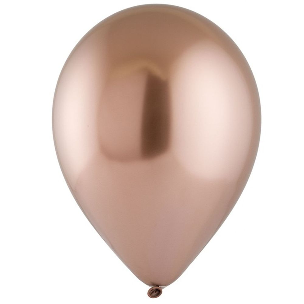 Воздушные шары Эвертс, хром розовое золото, 50 шт. размер 12&quot; #1102-1843