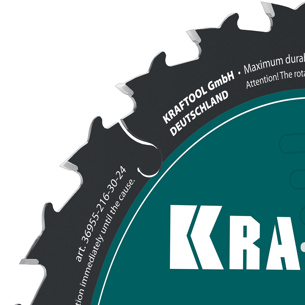 KRAFTOOL Slim wood cut 216 х 30 x 1.8 мм, 24Т, диск пильный по дереву, (36955-216-30-24)