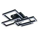 Потолочный светодиодный светильник 70Вт, 1920лм, 3000-6000K, Ra>80, плавная регулировка мощности, изменение цветовой температуры, ночник, пульт, металл/пластик, черный/белый