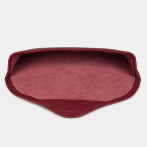 Футляр для очков Soleil из кожи теленка, вишневого цвета