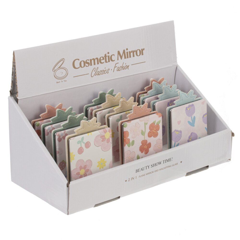 GAEM Зеркало карманное (блок 12шт), L6,5 W10,5 H1 см, 4в.