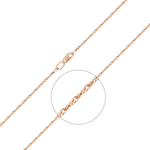 Браслет из красного золота с алмазной гранью (плетение «Сингапур»)