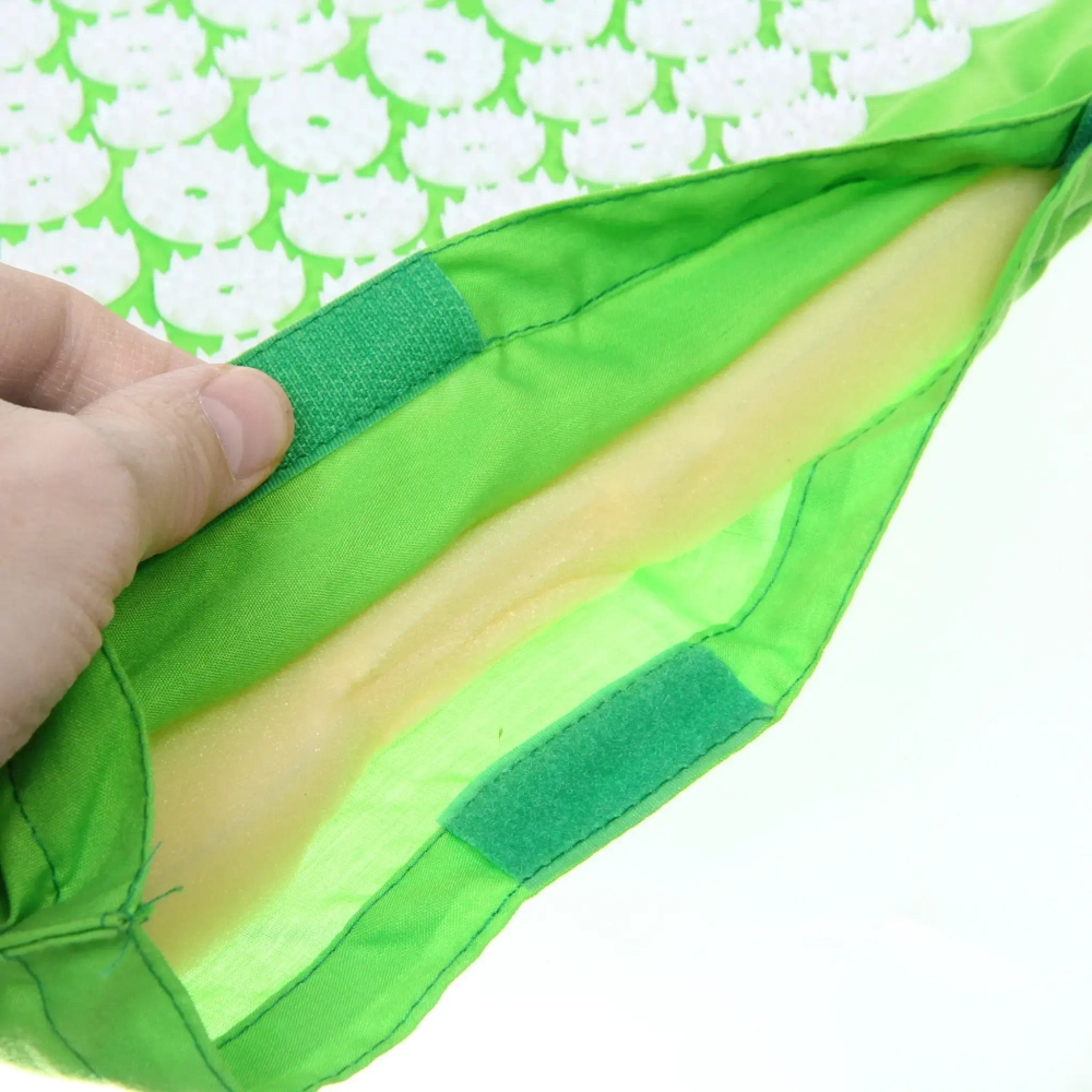 Акупунктурный набор (коврик игольчатый 64х40х2 см и валик 37х15х10 см в сумочке), зеленый