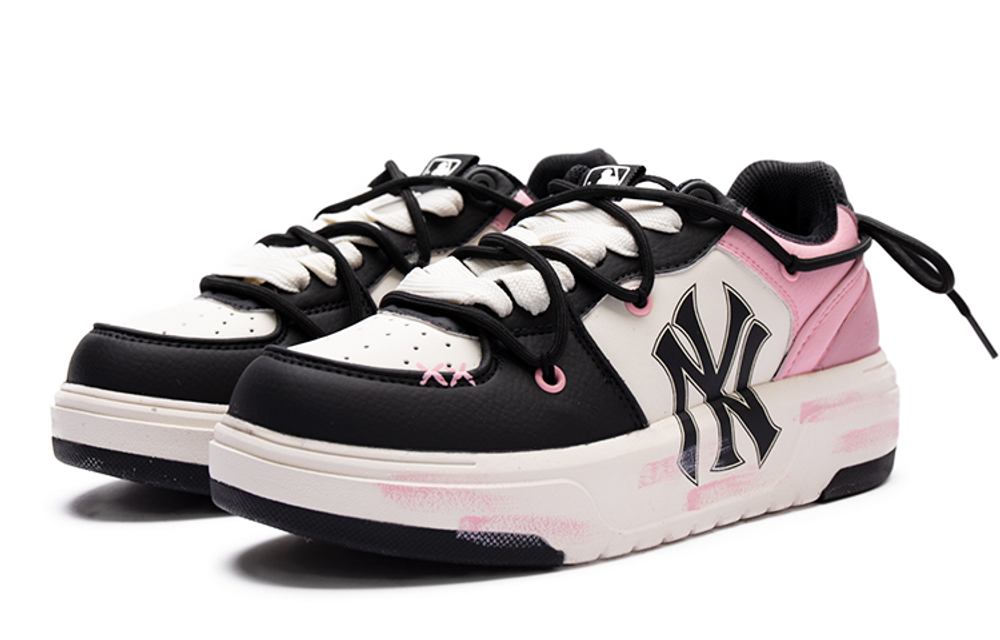 [Customized sneakers] MLB Chunky Liner bubble jellyfish contrast Barbie American retro increased low-top sneakers for men and women with the same black powder