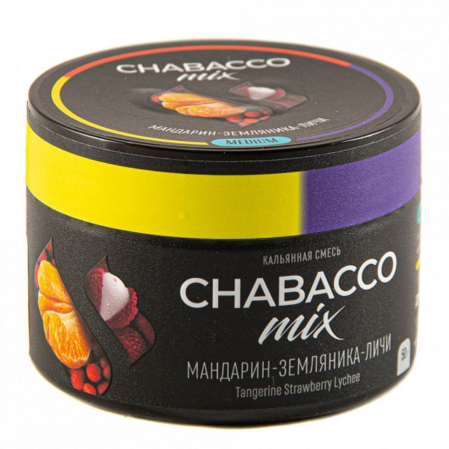 Бестабачная смесь Chabacco Mix Medium - Tangerine Strawberry Lychee 50 г