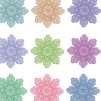 Circle lace black and white ornament, round ornamental geometric doily pattern. High quality illustration