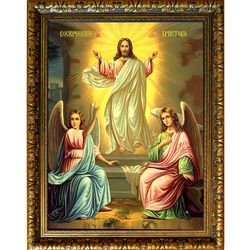 Воскресение Христово. Икона на холсте.