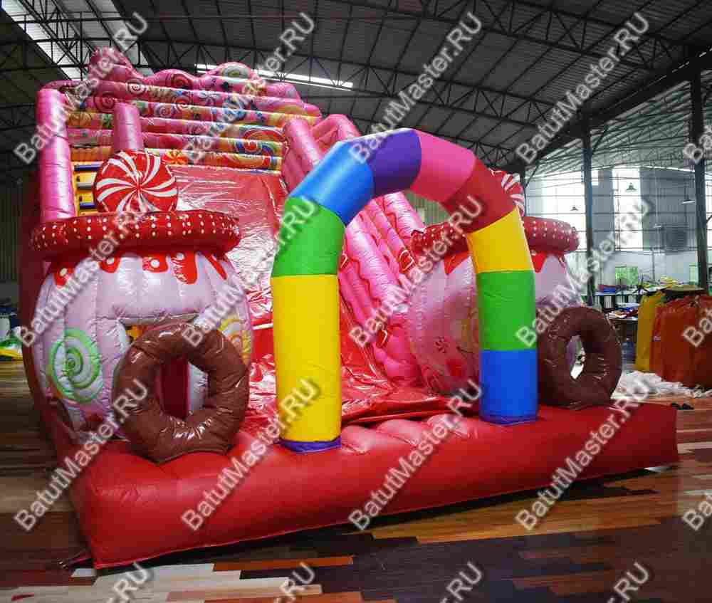 Надувная горка "Карамельная", 8*4*6 м