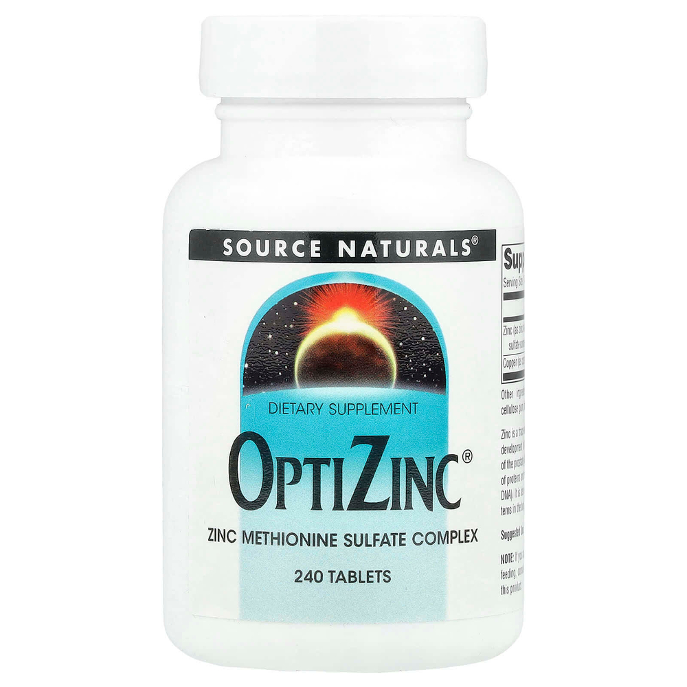 Source Naturals, OptiZinc, цинк, 240 таблеток