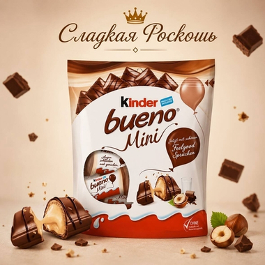 Шоколад Kinder Bueno Mini / Киндер Буэно Мини 108 гр.