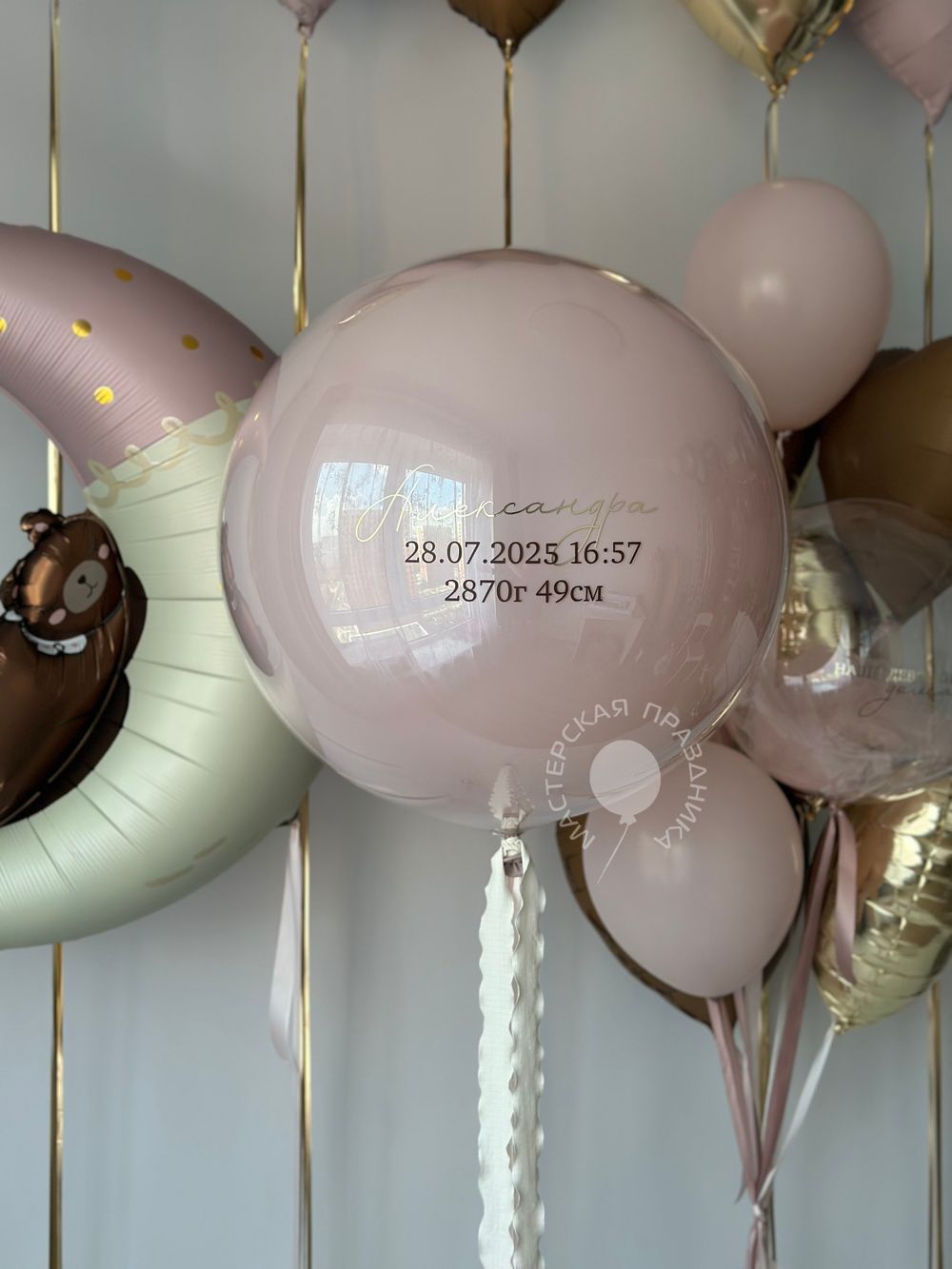 Воздушные шары на выписку для девочки №8766  Изображение4