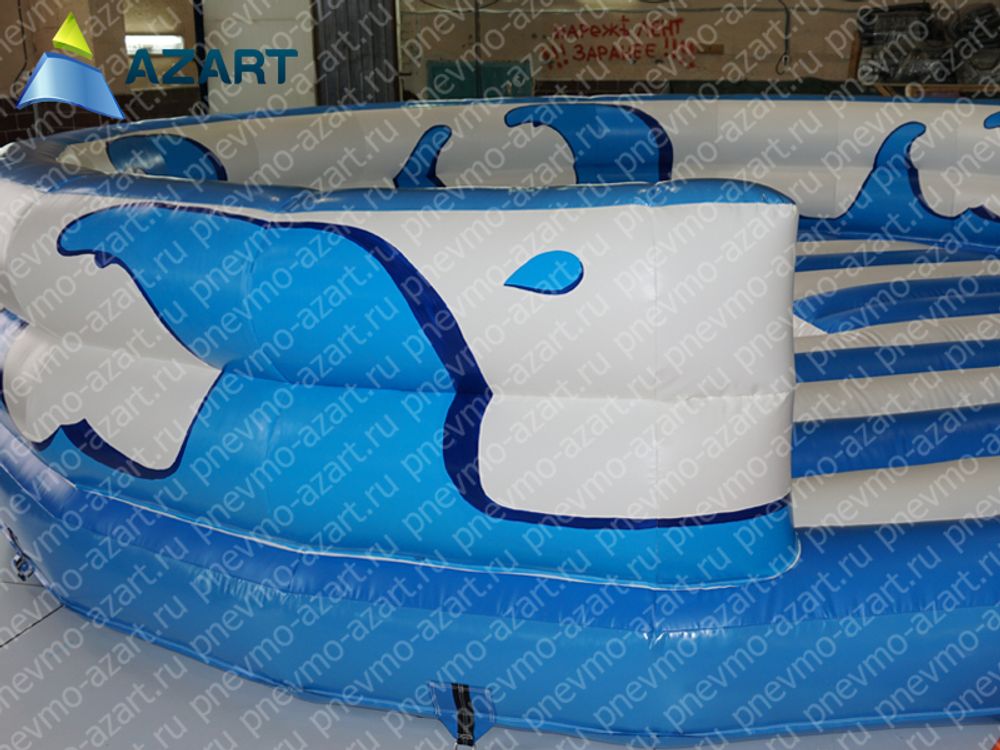 Надувная круглая подушка для родео