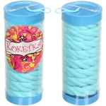 Резинки для волос детские в тубе 8шт «ЗАБАВА», косичка, цвет небесный, d-4см (наклейка Кокетка)