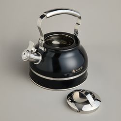 ЧАЙНИК AGNESS СО СВИСТКОМ 2,7Л, ТЕРМОАККУМУЛИРУЮЩЕЕ ДНО, 304 СТАЛЬ, ИНДУКЦИЯ