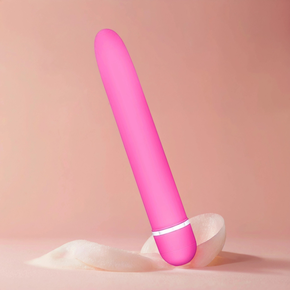 Розовый классический вибратор Luxuriate - 17,8 см.