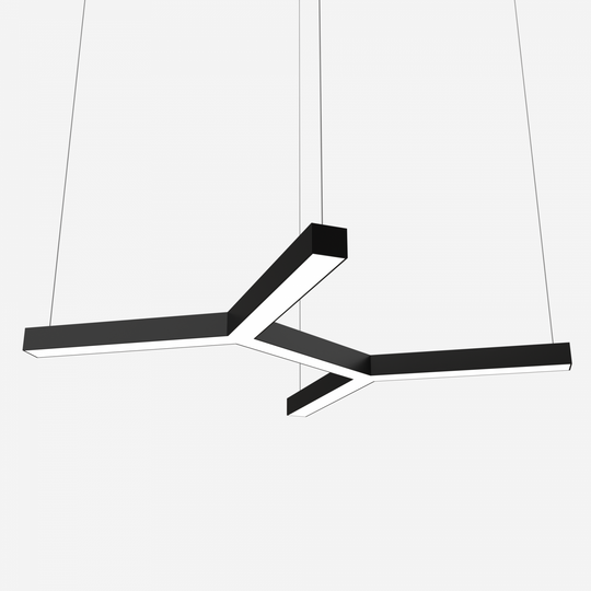 Светильник LED Bone четырехлучевой 216W 3060*1800мм 4000К черный подвесной IP40 VS