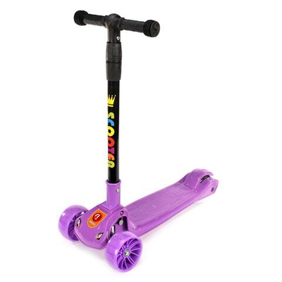 Самокат 3-х колесный, свет, звук, 04 (фиолет)