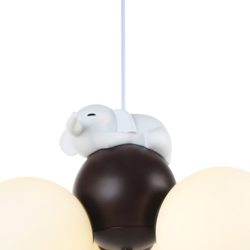 Люстра подвесная 3x40Вт G9, металл/стекло, белый/коричневый, плафон белый матовый