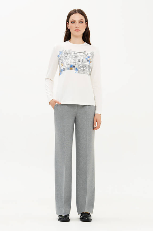 23426 Лонгслив женский (молочный)