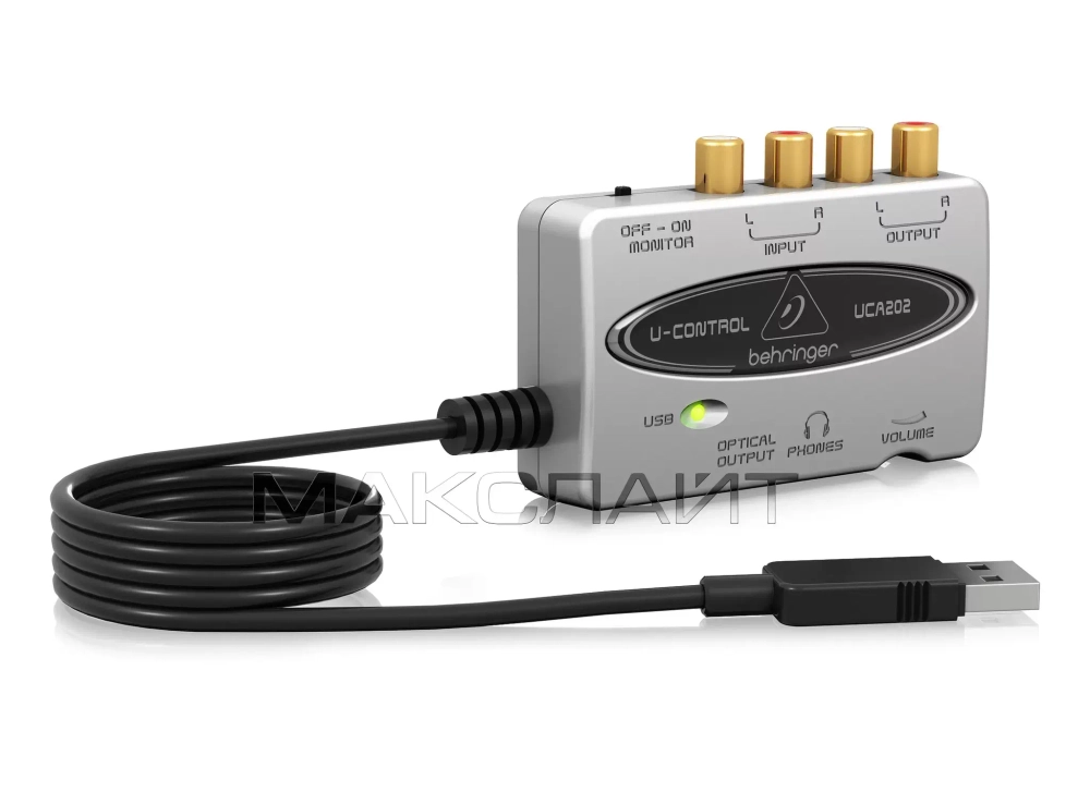 BEHRINGER UCA 202 UControl Интерфейс для записи и воспроизведения звука на компьютере.
