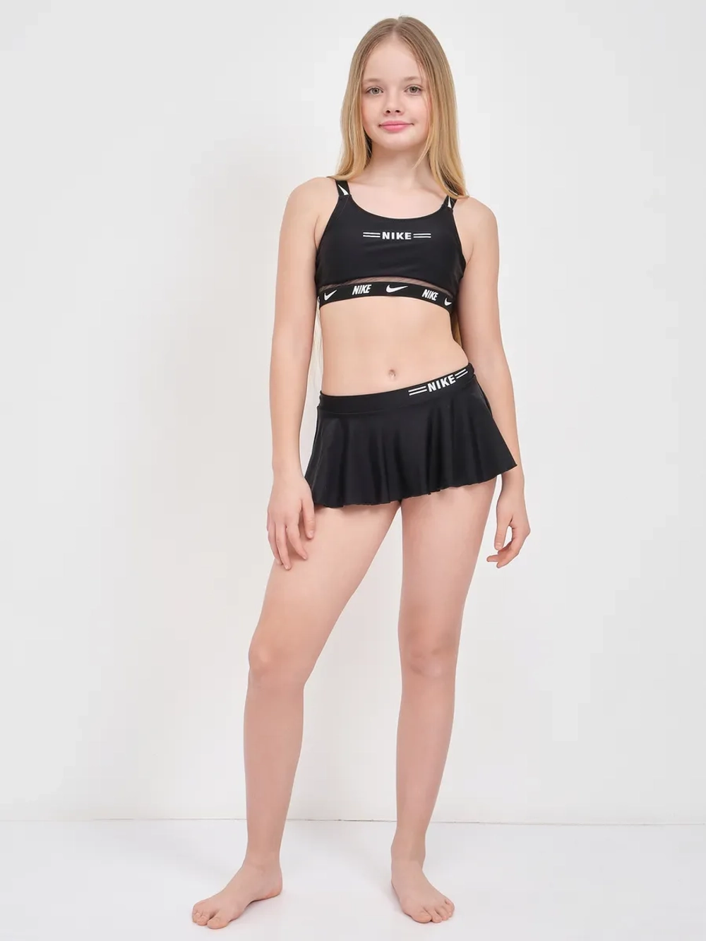 купальник раздельный 3 в 1 спортивный с топом и юбка