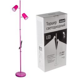 ULM-T600 2х6W-4500K-DIM RED Торшер напольный светодиодный. 2х6W. Сенсорный выключатель. Диммер. Красный. ТМ Uniel