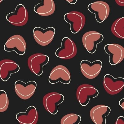 Сердечки на чёрном фоне