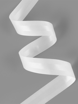 Лента декоративная репс/атлас 25мм*20±1ярд(18м±1м) белый АУ   9162354