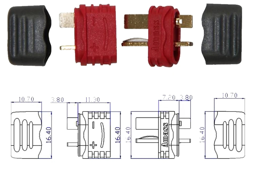 Разъём T-типа 40А, 1 пара
