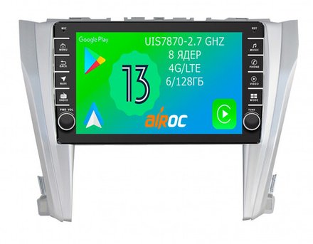 Магнитола для Toyota Camry 2014-2018 - Airoc AB-1117 (кнопки и крутилки), Android 13, TS20, 6/128Гб, SIM-слот, CarPlay