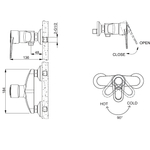 F9124182CP-01-RUS BRAVAT LOOP Смеситель для душа (к/к 8)