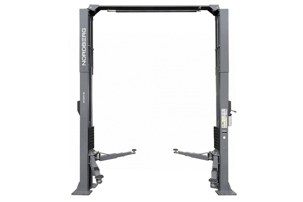 NORDBERG (N4124H1-4G_220) Подъемник двухстоечный 4 т, верхняя синхронизация, H=4,1 м, 220 В, серый
