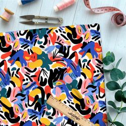 Ткань премиум бифлекс абстрактные волнения энергии