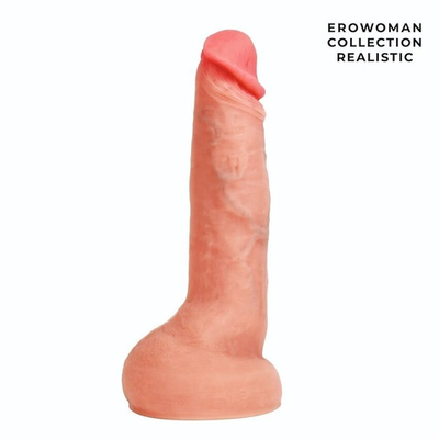 Телесный фаллоимитатор на присоске Сильный (Цвет: телесный)