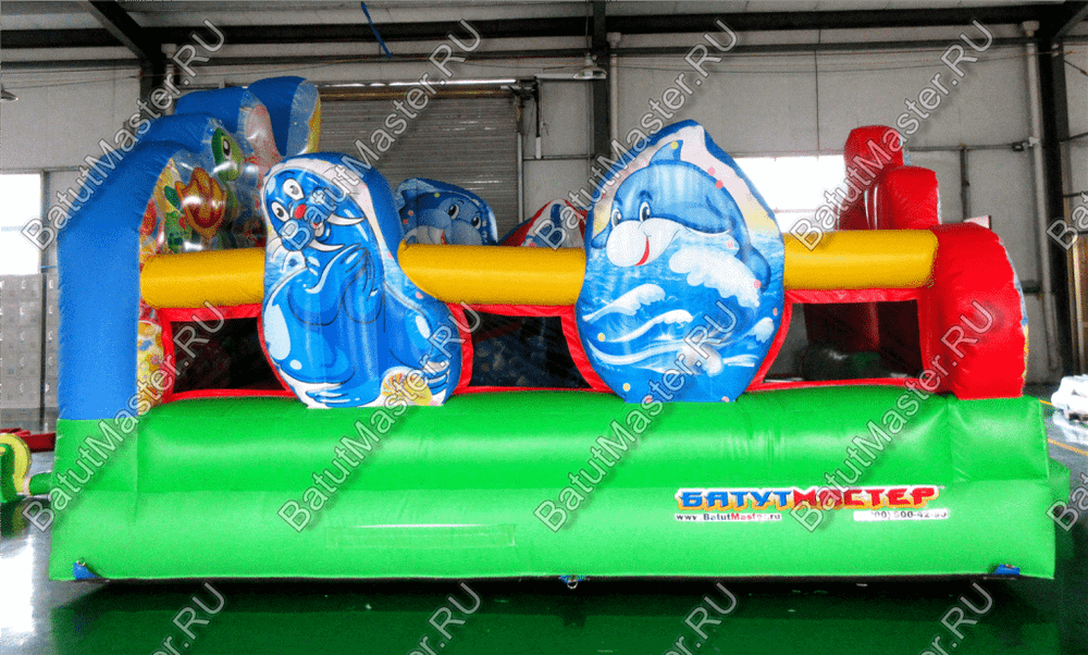 Коммерческий надувной батут "Царство морских зверей", 5*5*2.8 м