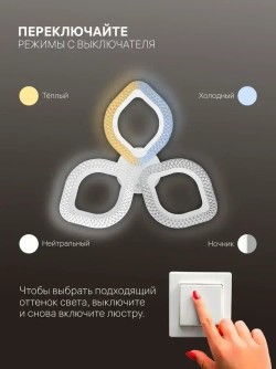 Ritter Люстра потолочная, светодиодная TERAMO, 78 Вт, до 16 м2