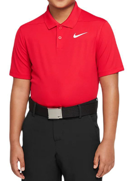 Детская теннисная футболка Nike Boys Dri-Fit Victory Golf - university red/white
